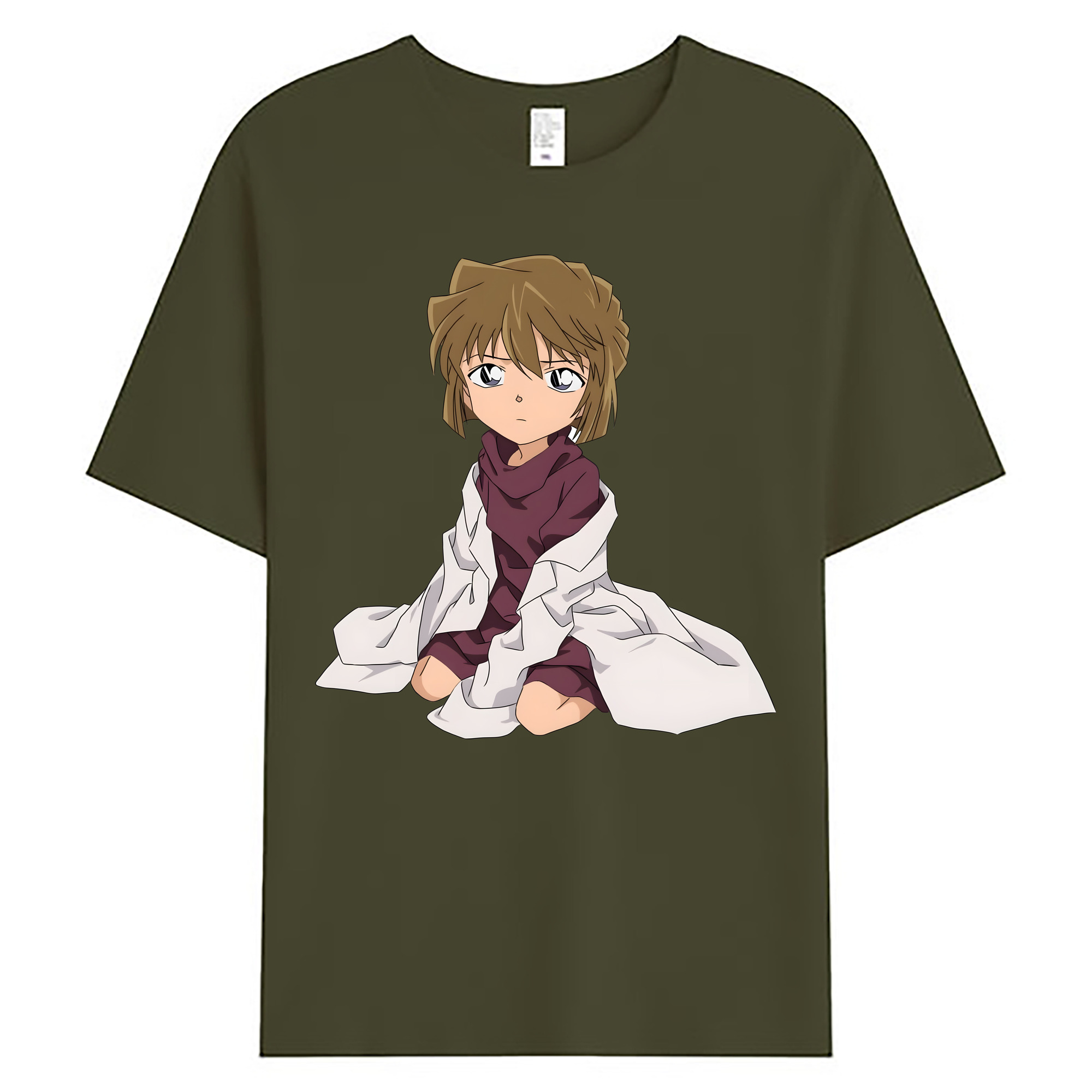 （画像用） 名探偵コナン 灰原 哀 はいばら あい Detective Conan Anita Hailey、Vi Graythorn Haibara Ai 綿100％ メンズ半袖Tシャツ｜肌触りやわらか＆通気性